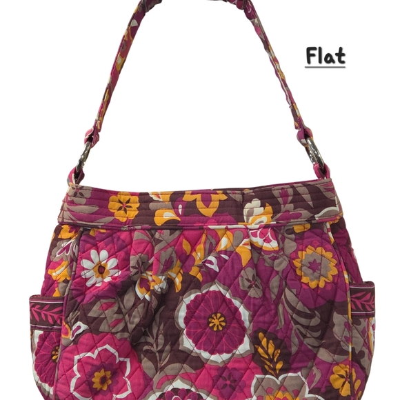 Vera Bradley Pink and Brown Reversible Shoulder Bag with Spacious Interior - Picture 2 of 10